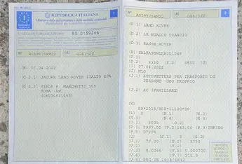 libretto di circolazione auto