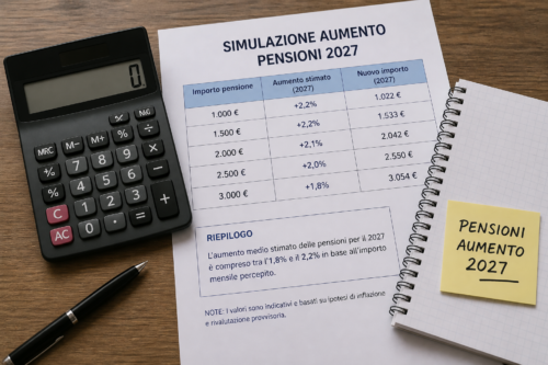 tabella simulazione aumento pensioini generato con AI